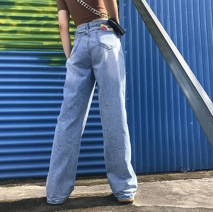 Women's High Waist Wide Leg Jeans