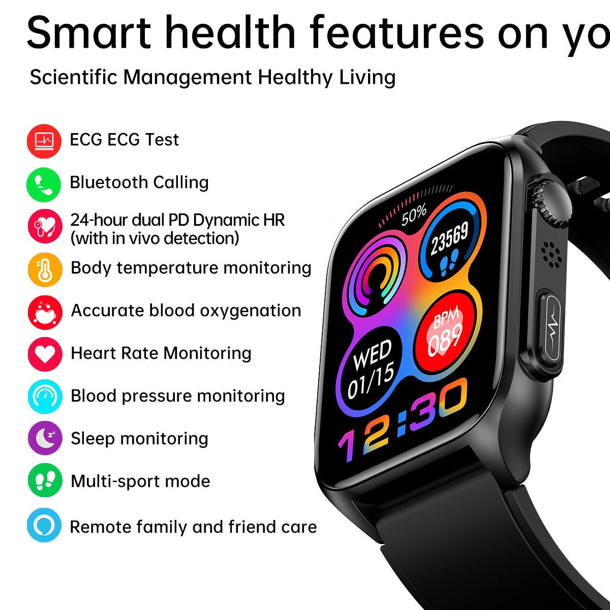 VitalGuard Pro - Non-Invasive Blood Glucose Monitoring Smartwatch