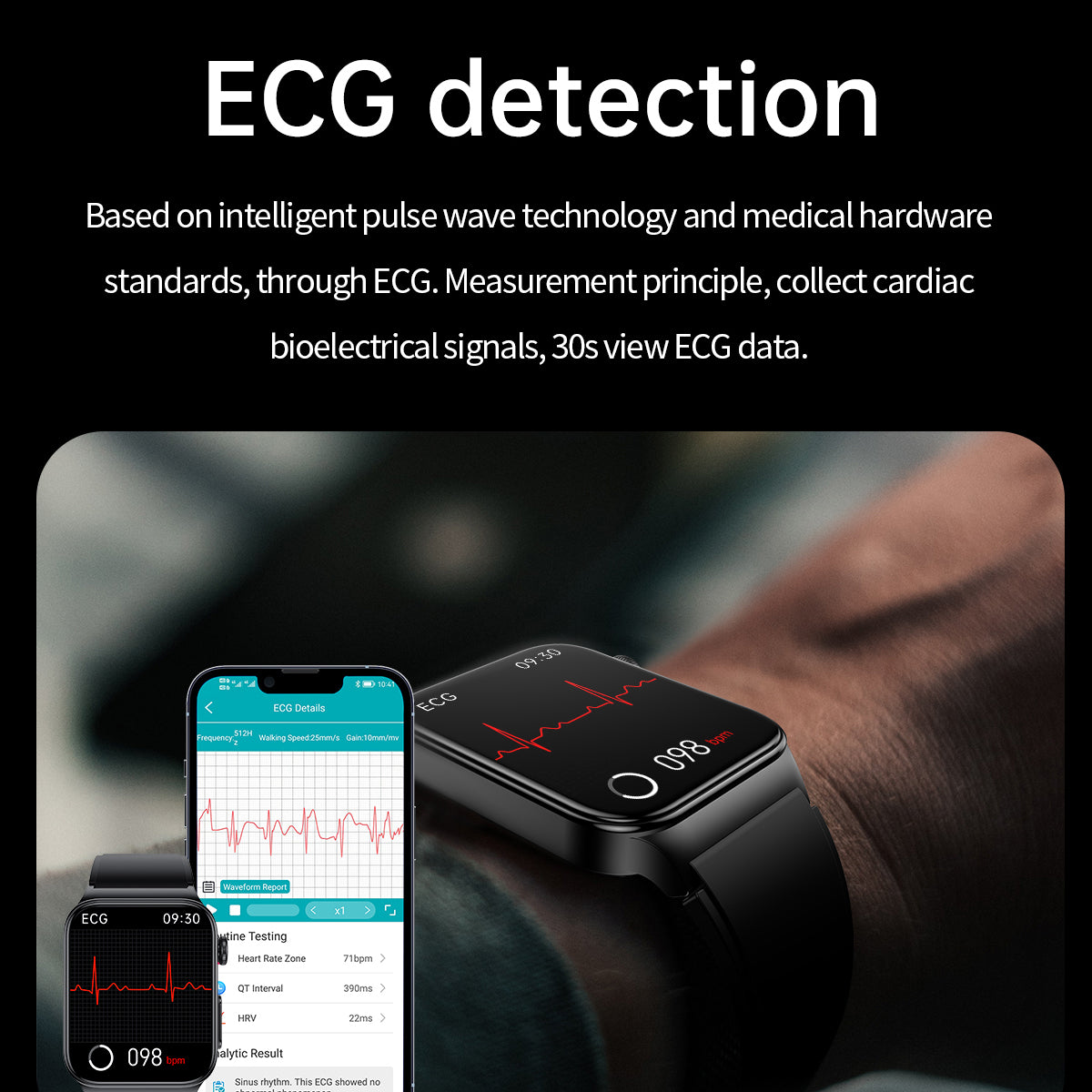 VitalGuard Expert - Pain Free Blood Sugar Monitoring & ECG Chest Strap